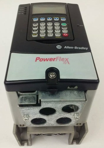 ALLEN BRADLEY POWER FLEX 70 20A-D2P1A3AYNNNC0 SER. A,3PH,480V, 1HP, W/ 20-HIM-A30