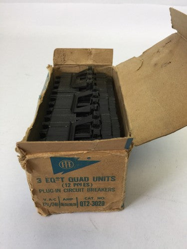 ITE QT2-3020 3 EQ-T QUAD UNITS PLUG-IN 120/240VAC 30/20/20/30A (BOX OF 3)0