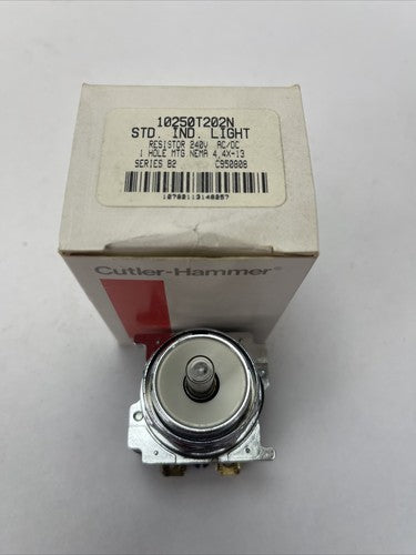 CUTLER HAMMER 10250T202N STD. IND. LIGHT RESISTOR 240V 1 HOLE MTG. SERIES B20