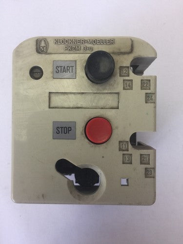 KLOCKNER MOELLER PKZM3-4-U-NA MANUAL MOTOR STARTER 550/600VAC 40HP 2.2-3.8A0