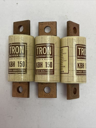 BUSS KBH150 RECTIFIER FUSE 150AMP 500V (LOT OF 3)0
