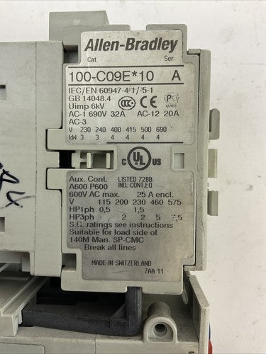 ALLEN BRADLEY STARTER (100-C09E*10 COIL 24VDC + 193-EECB 1.0-5.0A)1