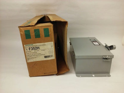 SIEMENS F352H, SER. A, 600VAC, 60A, 3PH, H.D. TYPE 12 ENCLOSED SWITCH INDOOR,NEW0