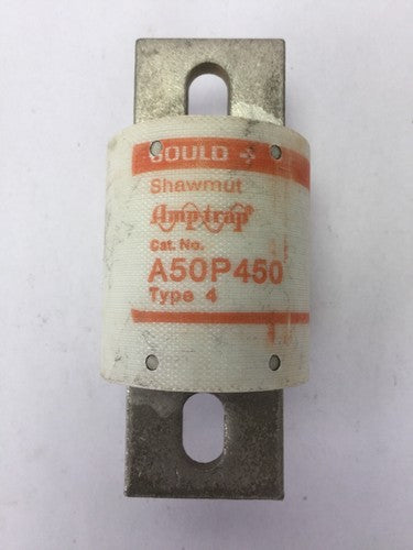 GOULD SHAWMUT AMPTRAP A50P450 FUSE 450 AMP 500VAC TYPE 4 FORM 1010