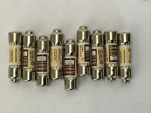 LIMITRON KTK-R-3 CLASS CC CURRENT LIMITING FUSE 3AMP 600VAC (LOT OF 9)0