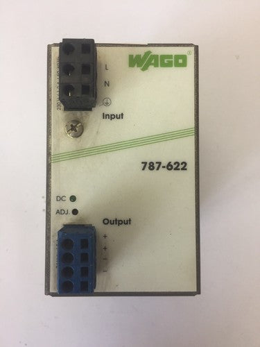 WAGO 787-622 SWITCHED-MODE POWER SUPPLY INPUT 90-264V OUTPUT 24VDC 4-5A 0