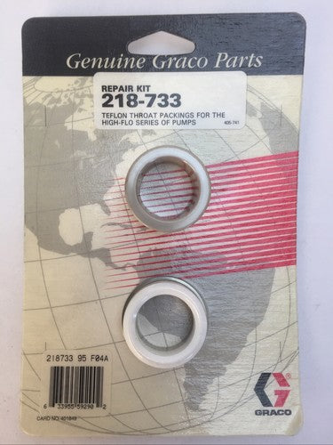 GRACO REPAIR KIT 218-733 TEFLON THROAT PACKINGS FOR THE HIGH-FLO SERIES OF PUMPS0