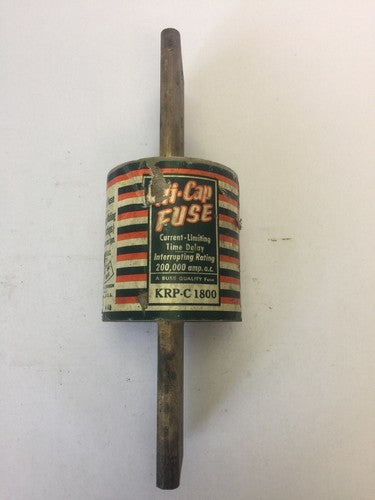 BUSS KRP-C 1800 HI-CAP FUSE CURRENT-LIMITING TIME DELAY 1800AMP 600VAC CLASS L0