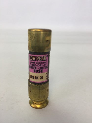 BUSSMAN LOW-PEAK LPN-RK 20 DUAL ELEMENT TIME-DELAY FUSE 250VAC 20A (BOX OF 10)2