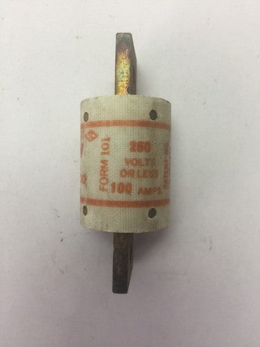 GOULD SHAWMUT AMPTRAP A25X100 FUSE 100 AMP 250VAC TYPE 4 FORM 101 1
