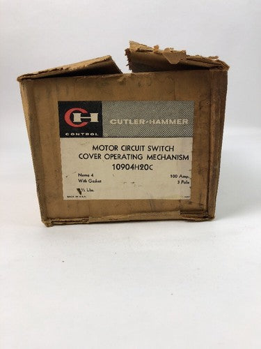 CUTLER HAMMER MOTOR CIRCUIT SWITCH COVER OPERATING MECHANISM 10904H20C0