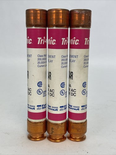 FERRAZ SHAWMUT TRS4R TRI-ONIC TIME DELAY FUSE 600V AC/DC 4AMP (LOT OF 3)2