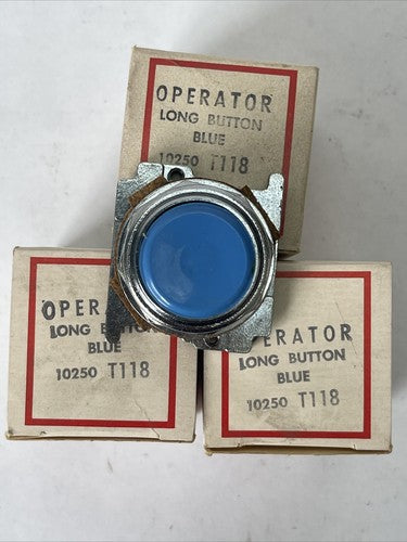 CUTLER HAMMER 10250T118 OPERATOR LONG BUTTON BLUE (LOT OF 3)0