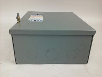 CHALLENGER GD222SN, SAFETY SWITCH, 60A, 240V, SINGLE PHASE FUSIBLE, 10 H.P. NEW 7
