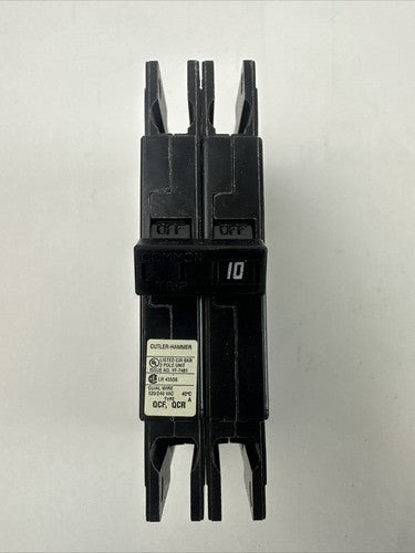 CUTLER HAMMER QCR2010T QUICKLAG INDUSTRIAL CIRCUIT BREAKER 10A 120/240VAC 2POLE1
