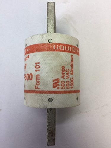 GOULD SHAWMUT AMPTRAP A50P500 FUSE 500 AMP 500VAC TYPE 4 FORM 1012
