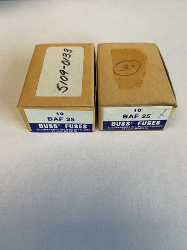 Bussmann BAF25 25A 125V Fuse "Lot of 20"0