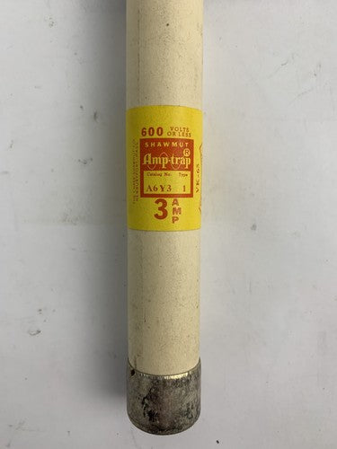 Gould Shawmut Amp-trap A6Y3 Type 1 3A 600V Fuse "Lot of 10"2