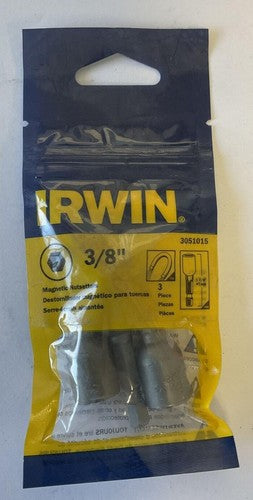 IRWIN 3051015 MAGNETIC NUTSETTER 3/8" BAG OF 3 ****LOTOF5****1