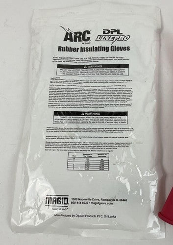MAGID ARC RUBBER INSULATING GLOVES DPL LINEPRO 9 1/2 ANSI/ASTM D 120 1000VAC0