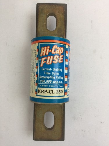 BUSSMAN KRP-CL 250 HI-CAP FUSE CURRENT-LIMITING TIME DELAY 250AMP 600VAC1
