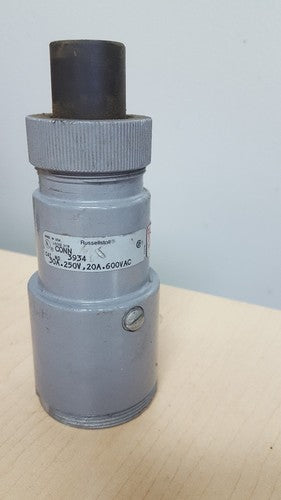 Russellstoll Receptacle Cat# 3934 20A, 600VAC - 30A 250V0
