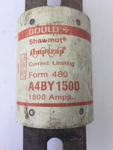 GOULD SHAWMUT A4BY1500 AMP-TRAP CURRENT LIMITING FUSE 1500 AMP 600VAC CLASS L1