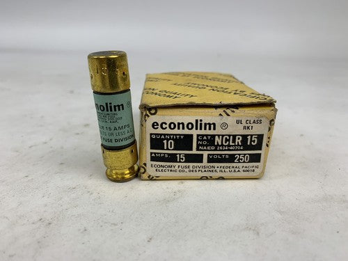 Economy Fuse Econolim NCLR 15 15A 250V Fuse "Lot of 10"0