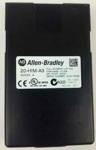ALLEN BRADLEY POWER FLEX 70 20A-D2P1A3AYNNNC0 SER. A,3PH,480V, 1HP, W/ 20-HIM-A32