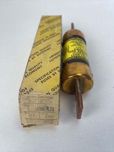 ECONOMY LENR 175 ECON-LIMITER CLASS K5 FUSE 175AMP 250VAC TIME-DELAY DUAL-ELEMEN0
