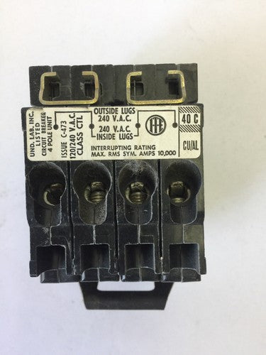 ITE QT2-4030 3 EQ-T QUAD UNITS PLUG-IN CIRCUIT BREAKER 120/240VAC 40/30-40/30A4