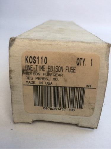 EDISON KOS110 ONE-TIME CLASS H FUSE 110AMP 600VAC1