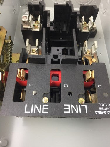 GE TH3222 HEAVY DUTY FUSIBLE SAFETY SWITCH 60AMPS 240VAC 250VDC 15HP 2P MODEL 1010