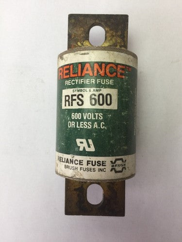 RELIANCE RFS 600 RECTIFIER FUSE 600 AMP 600 VAC0