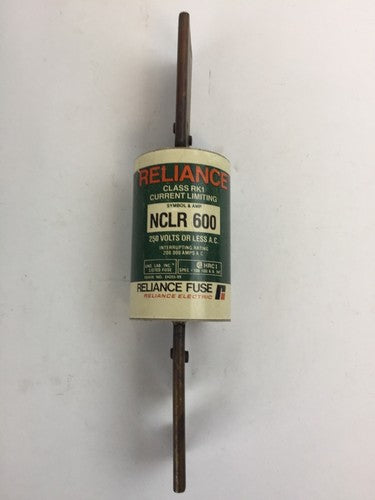 RELIANCE ELECTRIC NCLR 600 CURRENT LIMITING CLASS RK1 FUSE 600AMP 250VAC0