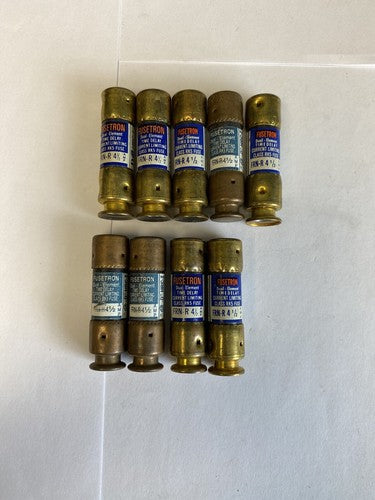 Bussmann Fusetron FRN-R-4 1/2 4-1/2A 250V Fuse "Lot of 9"0