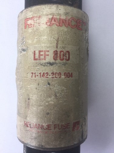 RELIANCE LEF 800 SPECIAL PURPOSE CURRENT LIMITING FUSE 800 AMP 600 VAC 1