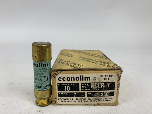 .Economy Fuse Econolim NCLR 7 7A 250V Fuse "Lot of 10"0