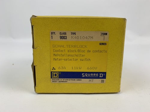 Square D 9003 K4D1047M Meter-Selector Switch0
