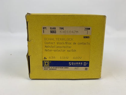Square D 9003 K4D1047M Meter-Selector Switch0