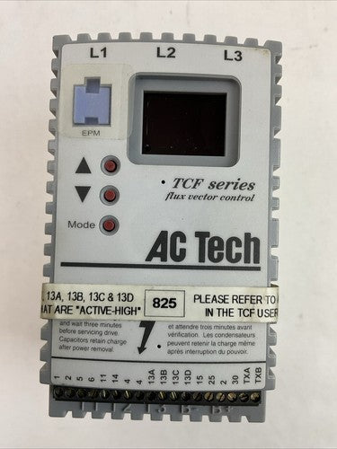AC TECH TF210Y VARIABLE SPEED AC MOTOR DRIVE 1HP .75KW OUTPUT 230V 3PH 4.2AMP0