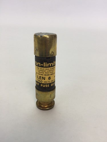 ECONOMY ECON-LIMITER LEN 6 TIME DELAY FUSE 6A 250VAC CLASS RK5 (BOX OF 10)2