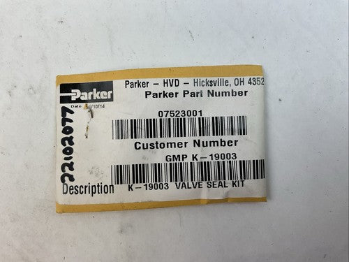 PARKER 07523001 K-19003 VALVE SEAL KIT0