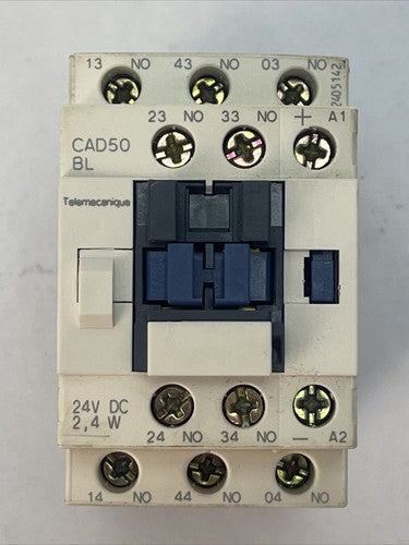 TELEMECANIQUE CAD50 BL CONTACTOR 600VAC 10A COIL 24VDC 2,4 W LAD4TBDL 5-24V0