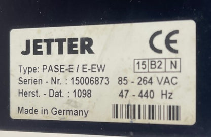 JETTER PASE-E/E-EW PLC CONTROLLER 85-264VAC 47-440HZ 8 SLOT1