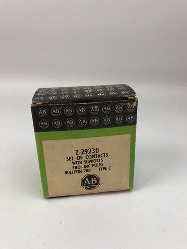 ALLEN BRADLEY Z-29230 SET OF CONTACTS WITH SUPPORTS 3NO-1NC POLES 0