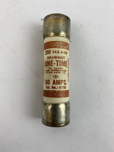 Shawmut One-Time OT50 50A 250V Fuse "Lot of 10"1