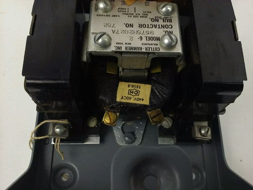 CUTLER HAMMER, 9575H2027, MAGNETIC A.C. RELAY,440V,60HZ,2P, SIZE 00, 9575H, NEW7