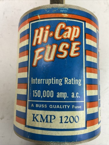 BUSSMANN KMP 1200 HI-CAP FUSE 500VAC INTERRUPTING RATING 150,000 amp a.c.1