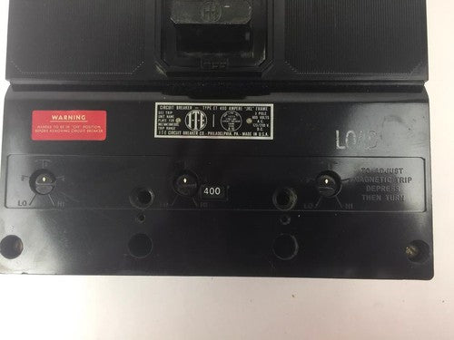 ITE JKL3B400 CIRCUIT BREAKER 400 AMP 600 VAC 250VDC 3 POLE 7